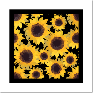 watercolor sunflowers Posters and Art